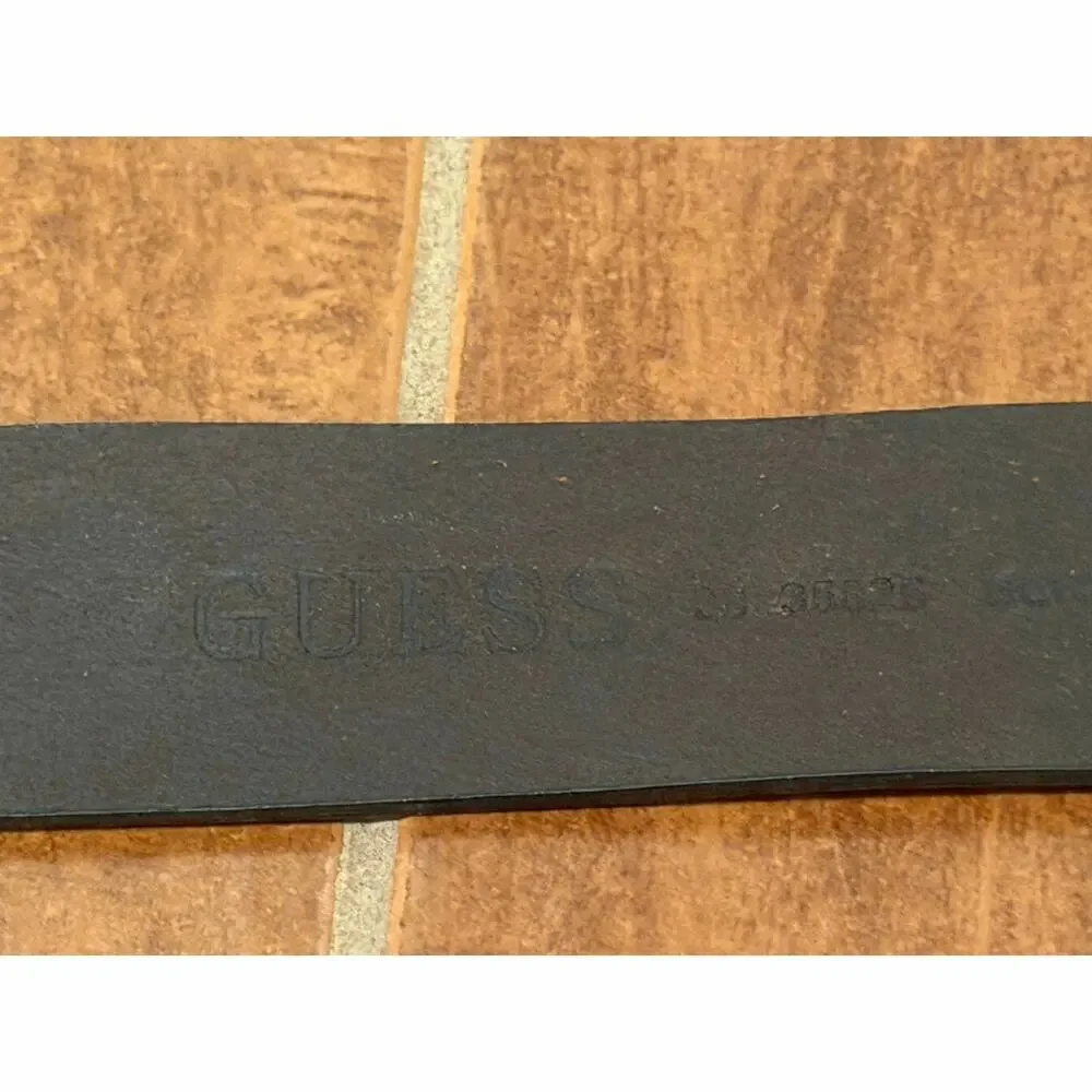 Guess Brown Genuine Leather Men’s Belt Sz 38